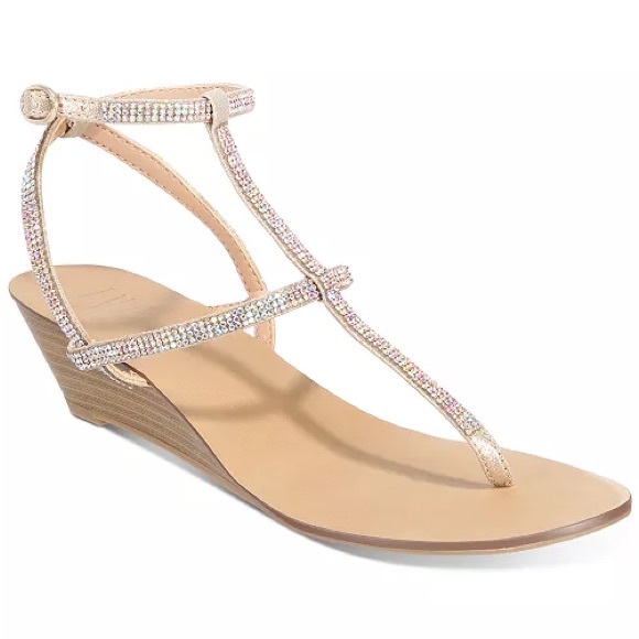Women’s INC International Concepts Madge Silver Rhinestone Sandals Size 10.5! - Picture 1 of 9